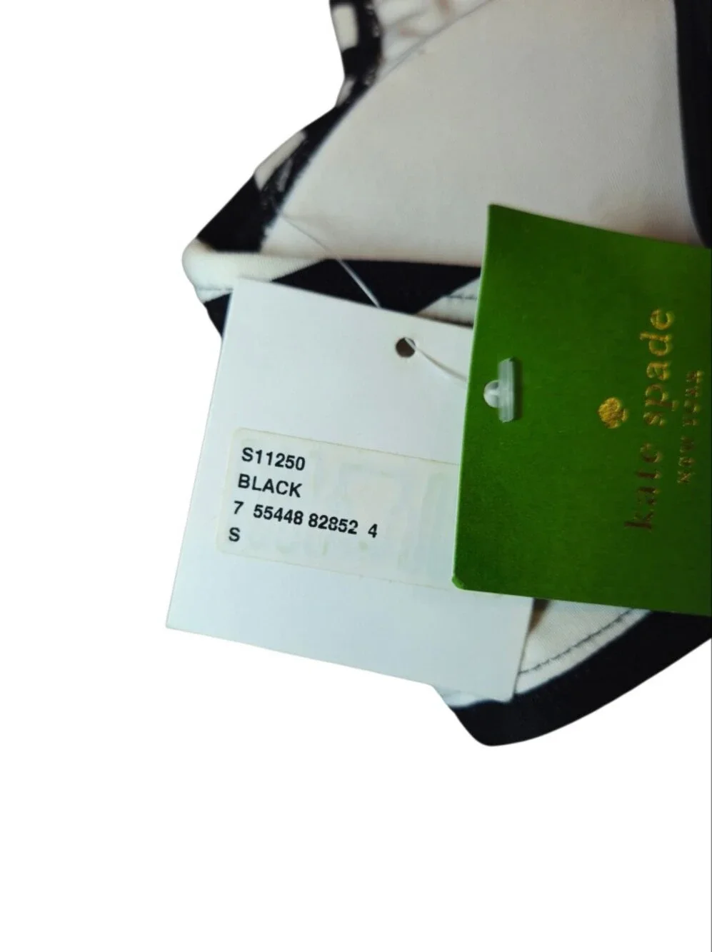 NWT Kate Spade New York Striped Zip Front Bikini Swim Top S $85
